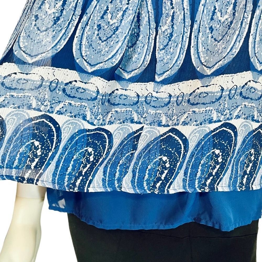 Sugarlips Paisley Print Halter Blouse Blue - Picture 5 of 11